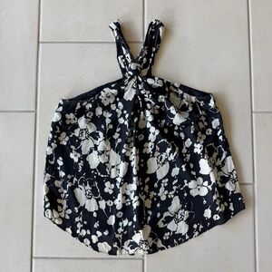 Joie Navy and White Floral Blouse - S
